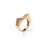 Chogan Bague «Man Style» plaqué or