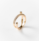 Chogan Bague «Funny» plaqué or 24 carats