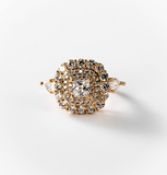 Chogan Bague «Carré de lumière» plaqué or 24 carats
