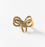 Chogan Bague «Petits nœuds précieux» plaqué or 24 carats