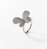 Chogan Bague «Papillon» en métal rhodié