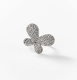 Chogan Bague «Papillon» en métal rhodié